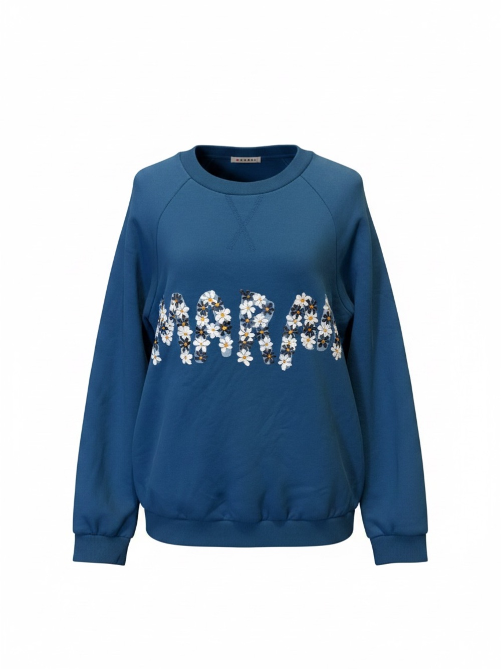 Marni  Blue Floral Logo Sweatshirt